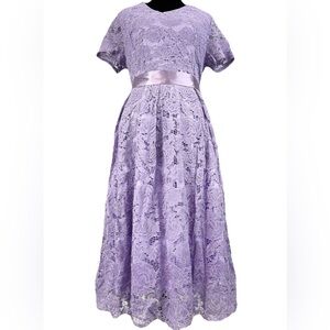 Retro Vintage Style Lace Lilac Lavender Dress Size Large (12) New